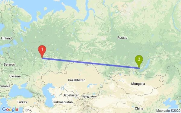 Курск далеко от иркутска