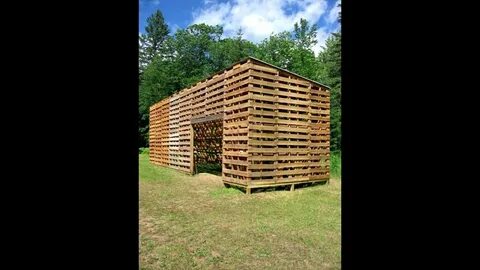 Дровник из паллет