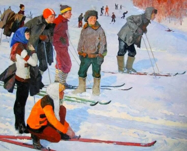 Лыжники в Советской живописи.