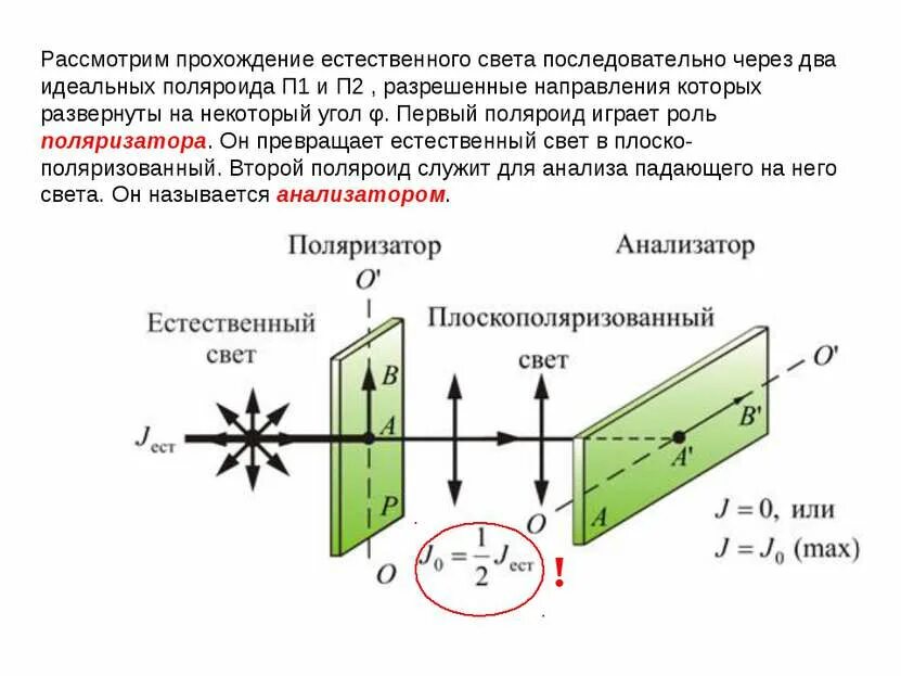 Прохождение естественного света через поляризатор. Поляризация света естественный свет. закон малюса для естественного света. поляризованный свет через поляроид. поляризация света поляризаторы.