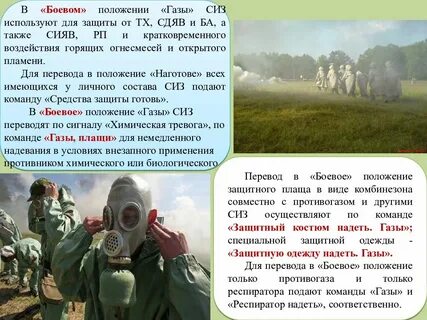 Команды противогаза