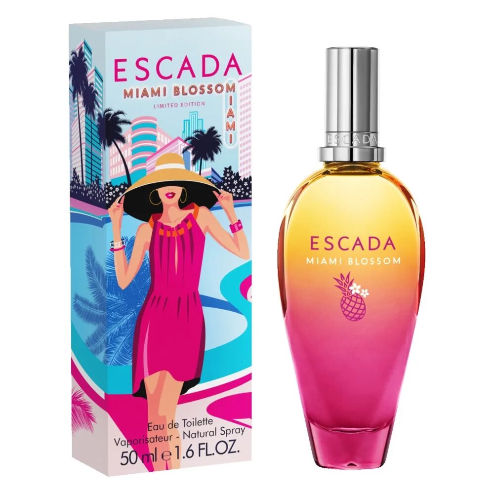 Духи Эскада Майами блоссом. Escada духи Miami Blossom 50. Эскада Майами блоссом ананас. Escada Miami Blossom 30.