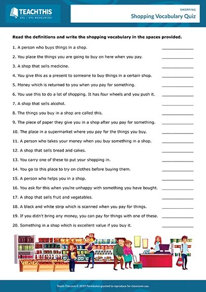 Vocabulary shop and shopping ответы. Магазины Worksheets. Shopping Vocabulary вопросы. Vocabulary шоппинг английский Intermediate.