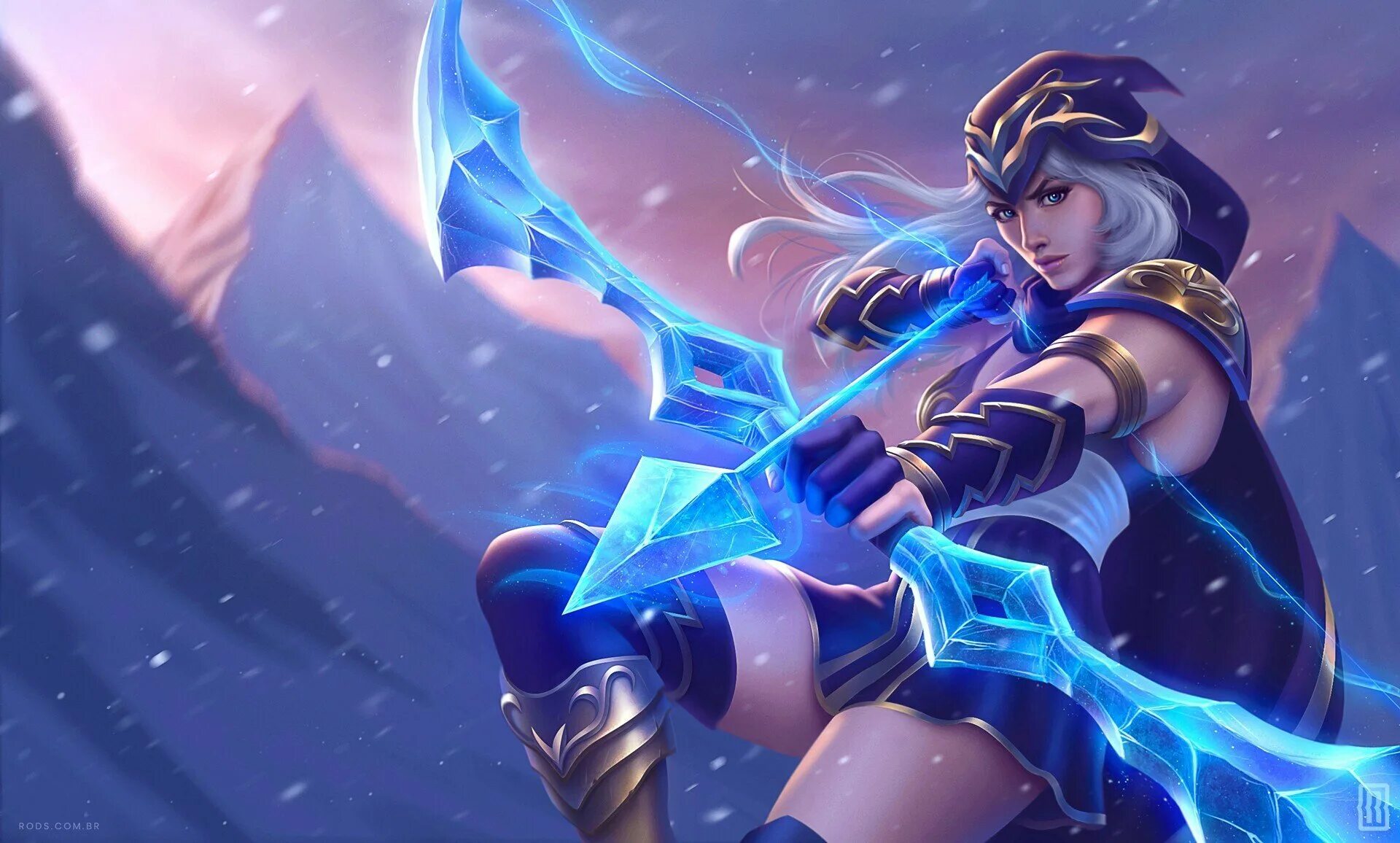 League of Legends Эш. Ковбой Эш лига легенд. League of Legends Ashe.