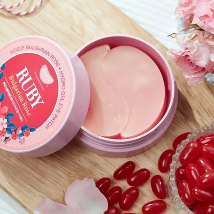 Патчи rose. Патчи rose. Патчи rose. Koelf ruby. Koelf ruby & bulgarian rose hydro gel eye patch.
