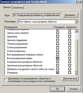Разрешение администратора сети