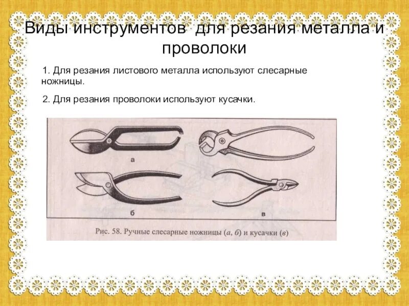 Инструмент для резания проволоки. Механическая обработка проволоки. Резание металла 5 класс. Разновидности инструмента для перерезания проволоки. Ручные операции технология 5 класс