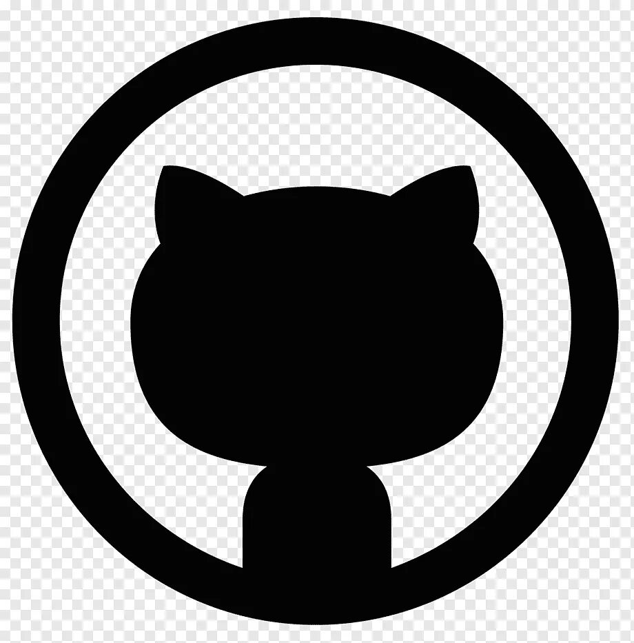Cat icon. Значок гитхаб. Котик символами. Кот в круге. Значок "кошка".