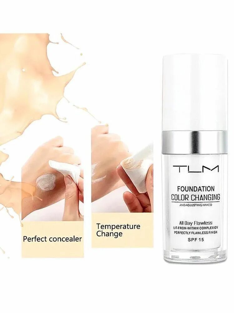 Увлажняющий крем для макияжа. Крем TLM Foundation Color changing. TLM / тональный крем TLM Foundation Color changing 30 мл. TLM Foundation Color changing SPF 15 30 ml. TLM тональный флюид Foundation Color changing, 30 мл.