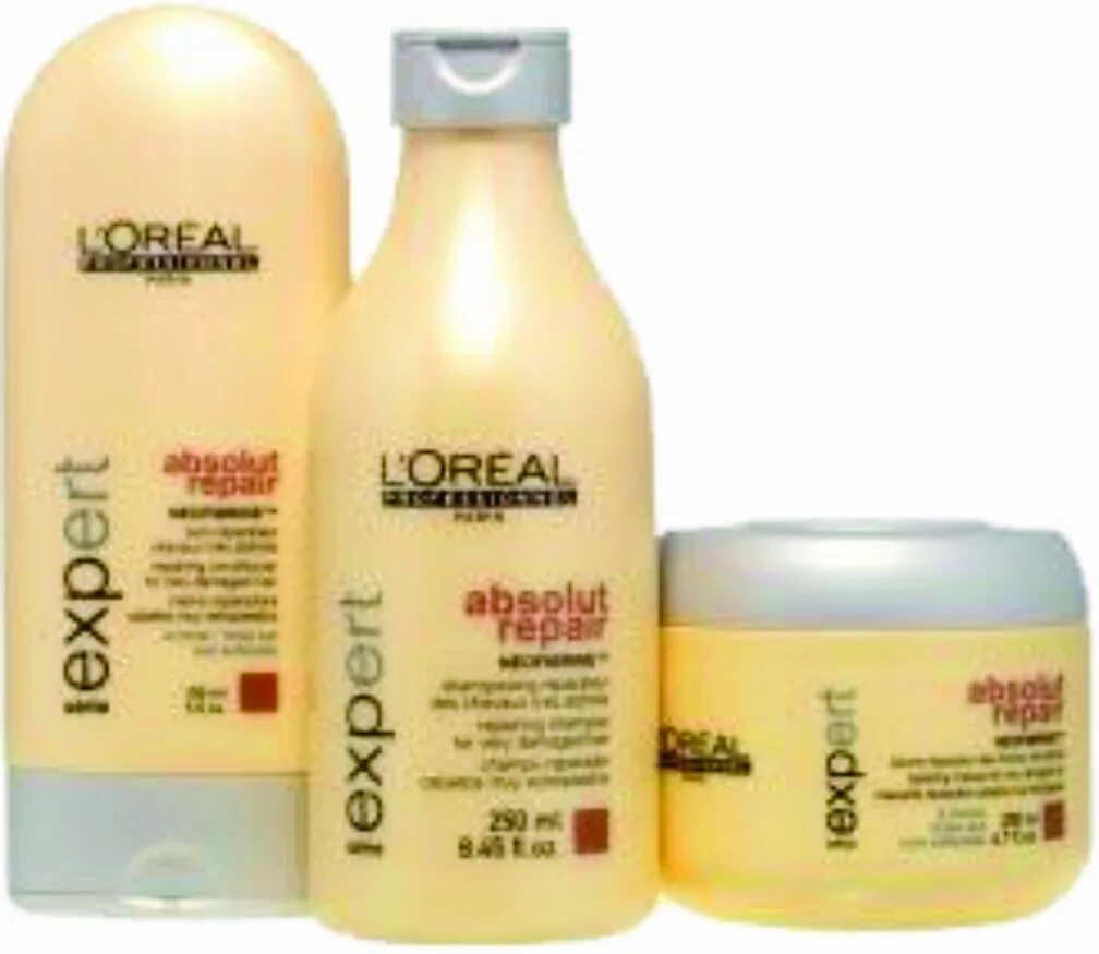 Лореаль восстановление волос. Набор лореаль Абсолют репер. L’Oreal Professionnel intense Repair Shampoo. Шампунь восстанавливающий лореаль Absolut Repair набор. Loreal professional Repair линейка.