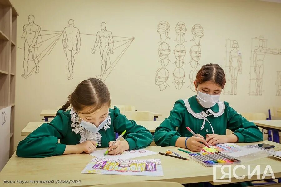 Opening school. Тамалакан школа. В селе Тамалакан открыли новое здание школы-сада.