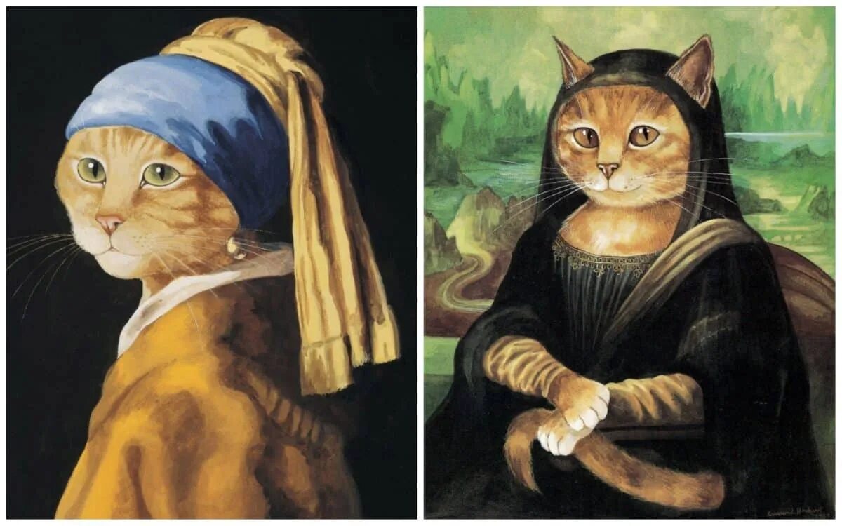 Кот интерпретация. Кот интерпретация. Кошачья любовь арт. Мона лиза с рыжим котом. Кот шредингера схема.