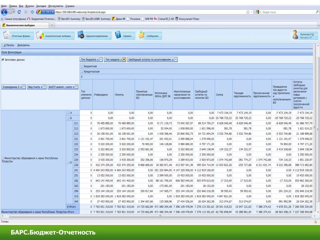 Cb tatar. Барс отчетность. Барс бюджет. Бюджетная программа Барс. Барс Бухгалтерия.
