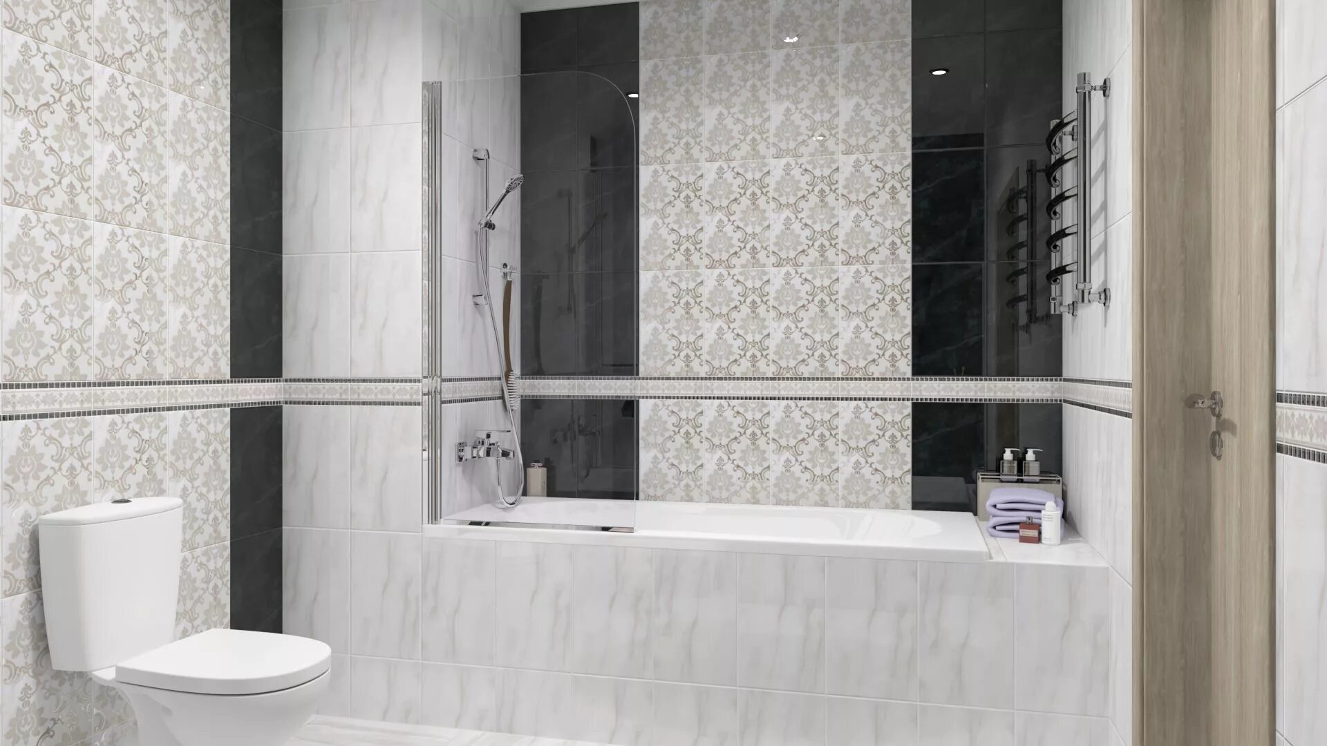 Дизайн-проект из плитки и керамогранита Kerama Marazzi Сорбонна 1 - интернет-маг