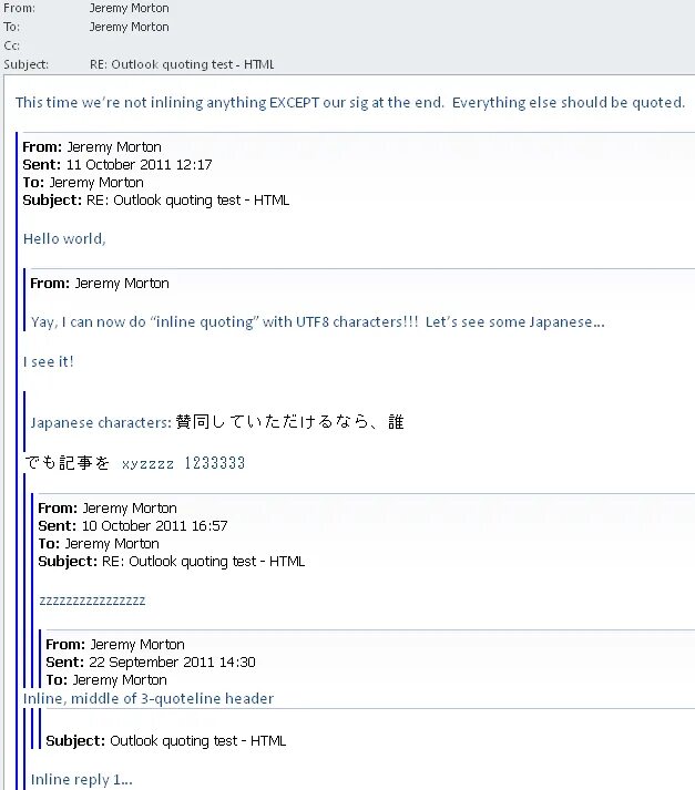 Inline reply