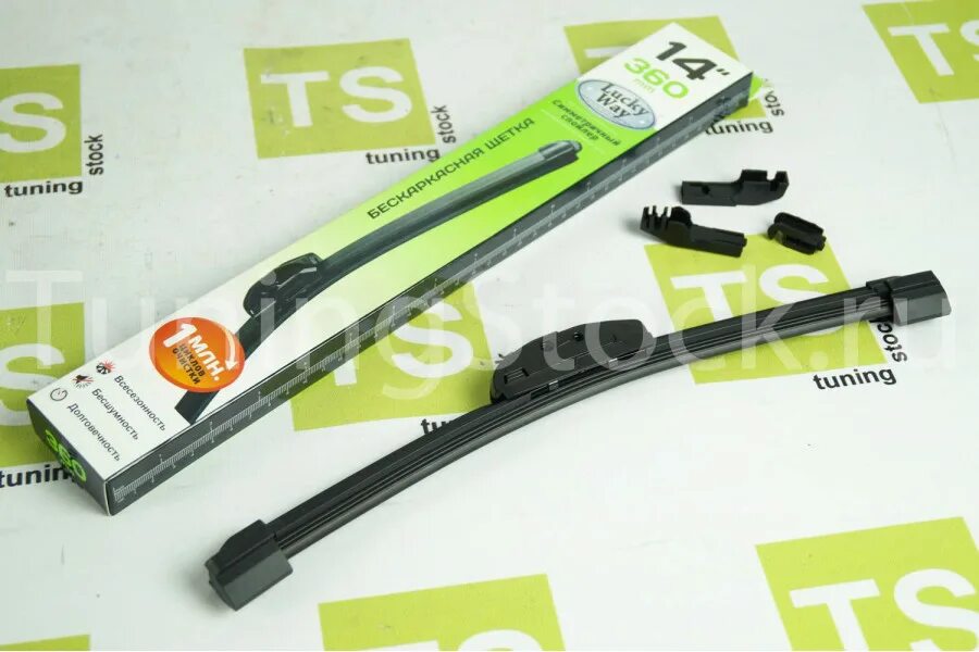 Щетка стеклоочистителя бескаркасная lucky way (14/360 мм) 1шт. Щетка стеклоочистителя azard lucky way 23" 580 мм бескаркасная черная. Luiky way schet156. Безкаркасн. Щетка 43см стеклоочистит.