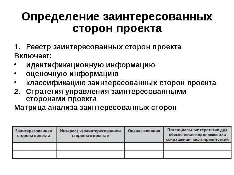 Разработайте матрицу анализа заинтересованных сторон проекта Логико-структурный подход к разработке программы развития образовательного учреж