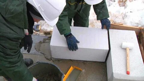 Положить газоблок