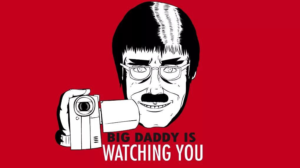 Daddy's watching. Джордж Харви бэдкомедиан. Мистер Харви бэдкомедиан. Джордж Оруэлл 1984 большой брат следит за тобой. Большой брат.