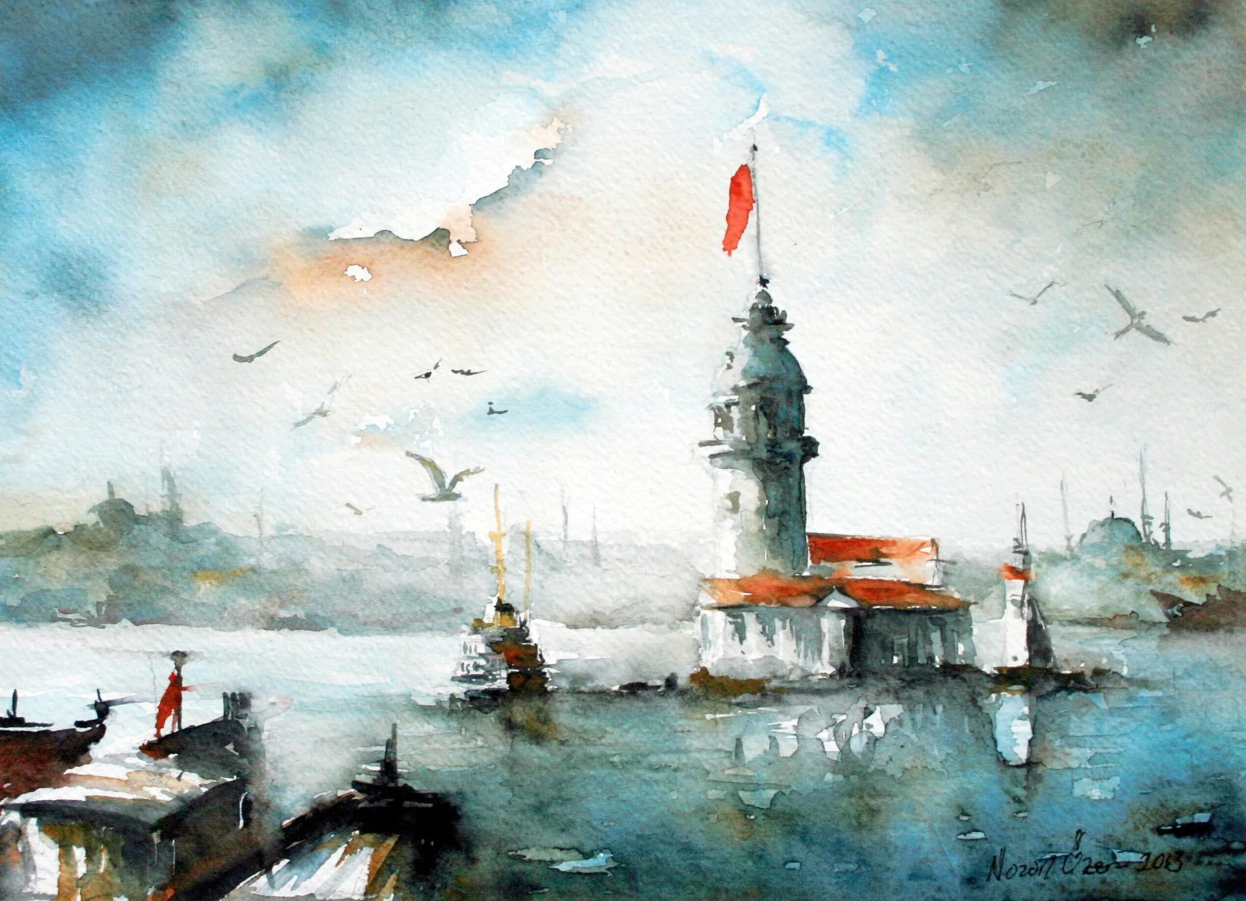 Istanbul tablo. Kiz kulesi стамбул yagli boya. Турция босфор девичья башня. Стамбул акварель. Istanbul tablo.