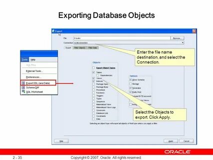 Database objects