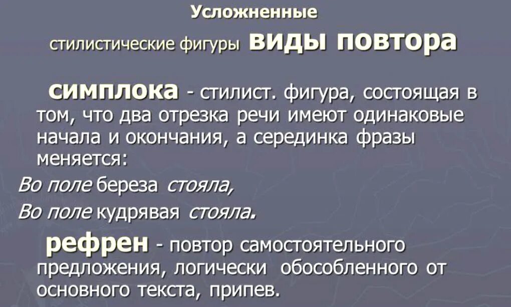 Типы повтора