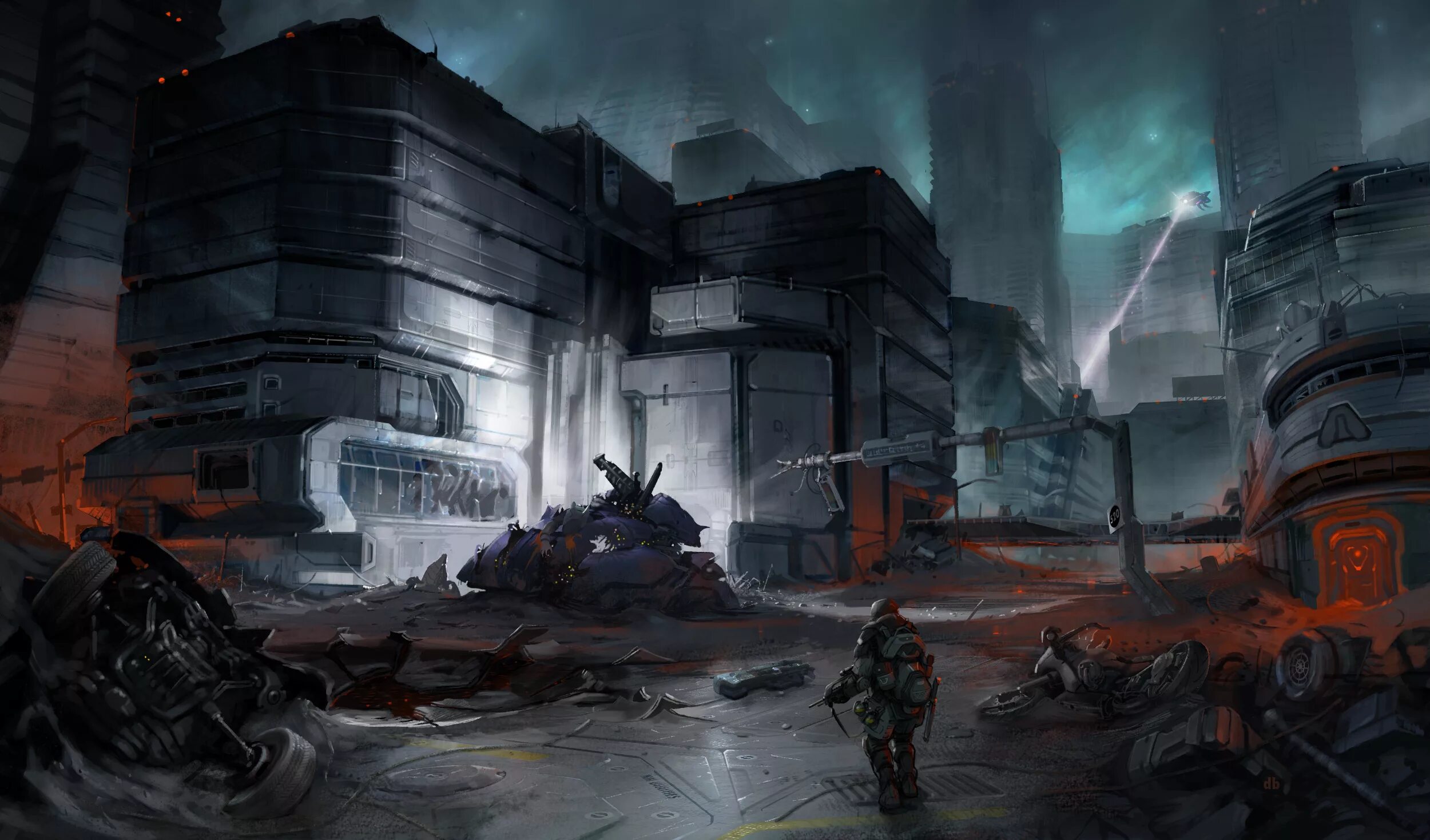 Sci fi games. Halo 3 ODST арт. Halo 3 ODST New Mombasa Art. Halo ODST Art. Нью Момбаса Halo.