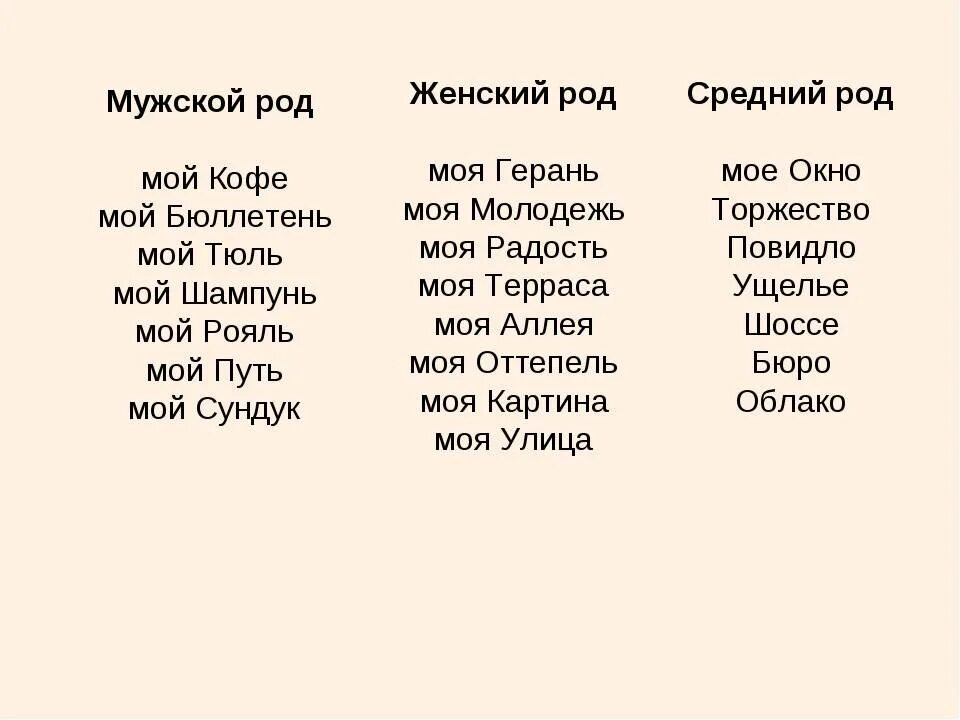 Слова исключения среднего рода имен существительных. Слова мужского рода. Слова женского рода. Существительные мужского рода исключения. Род слова радость