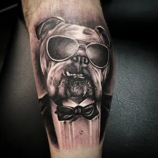 English bulldog tattoo