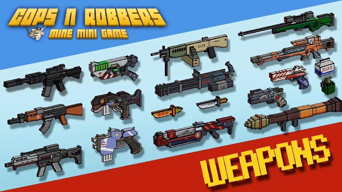 Cops n robbers pixel. Копс энд робертс. copnrobber. cops n robbers 3d pixel. дизайн оружия мини игры.