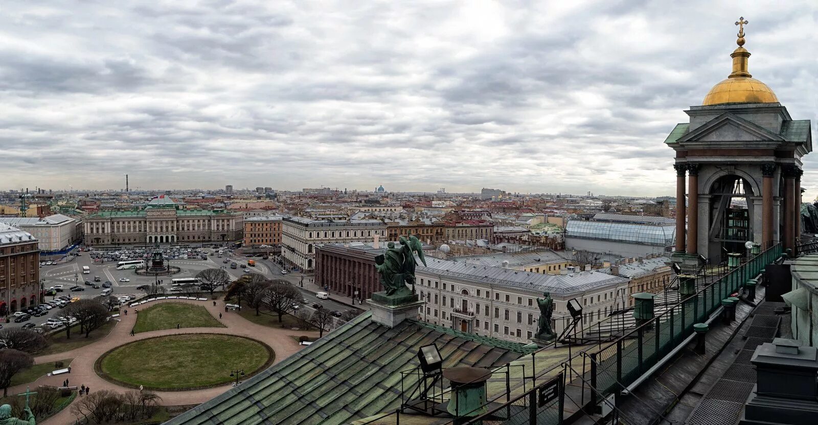 Вид с Исаакиевского собора Ришар. Смотровая площадка Санкт-Петербург Исаакиевский.