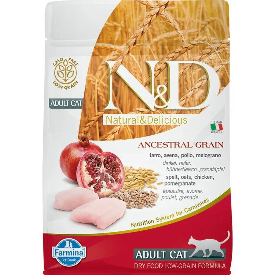 Farmina n d 10 кг. Корм farmina nd для кошек стерилизованных сухой. ancestral grain корм для кошек. farmina n&amp;d ancestral grain chicken &amp; pomegranate adult cat. фармина низкозерновой корм для кошек.