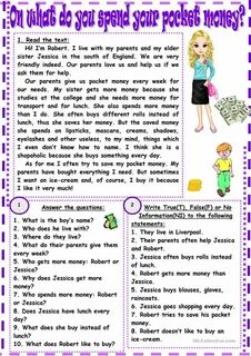 Reading task true false