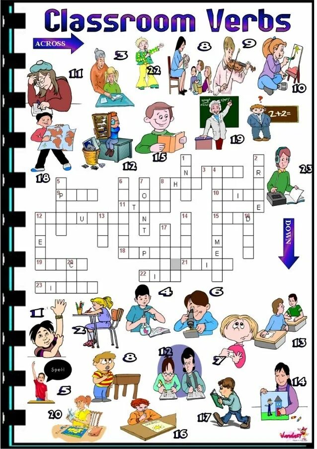 Classroom verbs. Crosswords in english for children. кроссворд actions. verbs crossword. action verbs wordsearch for kids.