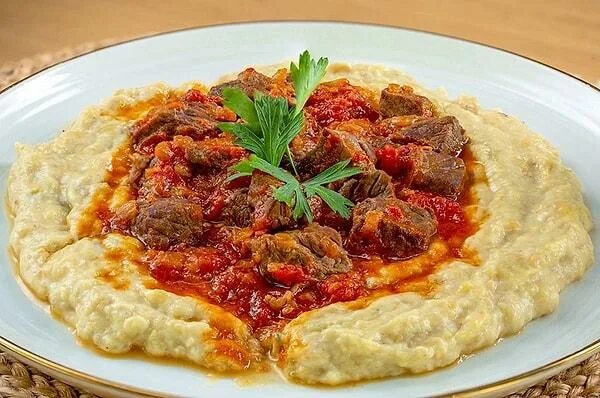 Хюнкар бегенди или "Восторг султана" - мясо с пюре из баклажанов: рецепт с пошаг