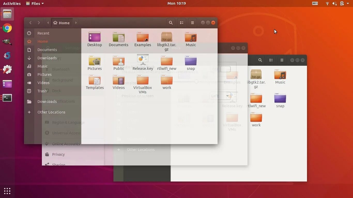 Окна linux