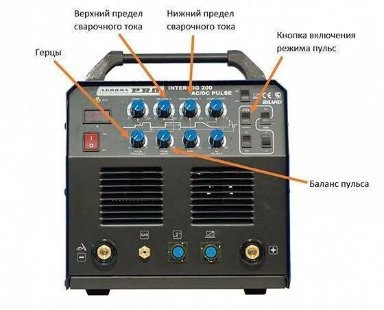 Сварка настройка. Aurora Tig 200 AC/DC.