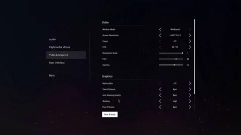 Unreal engine menu