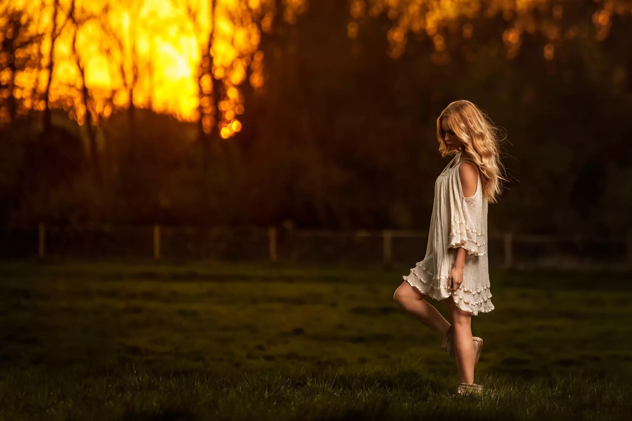 Фотосессия на закате в лесу. Девочка в лесу. Девушка в лесу на закате. Фотосессия блондинок на природе.