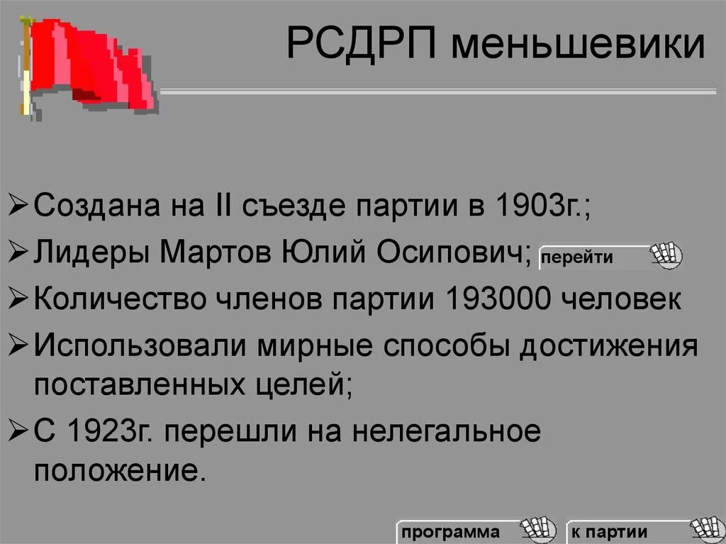 Основные положения программы меньшевиков. Лидеры меньшевиков 1903. РСДРП меньшевики Лидер. РСДРП меньшевики Лидер партии. Российская социал-Демократическая рабочая партия меньшевиков.