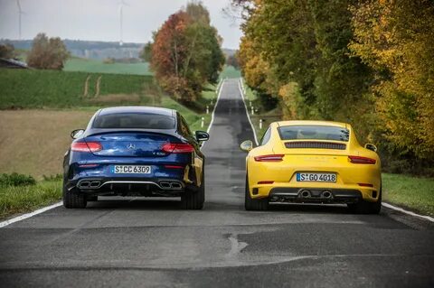 Turbo Two Step: Porsche 911 Carrera S vs. Mercedes-AMG C63 S Coupe.