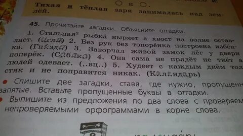 Загадка орфограмма