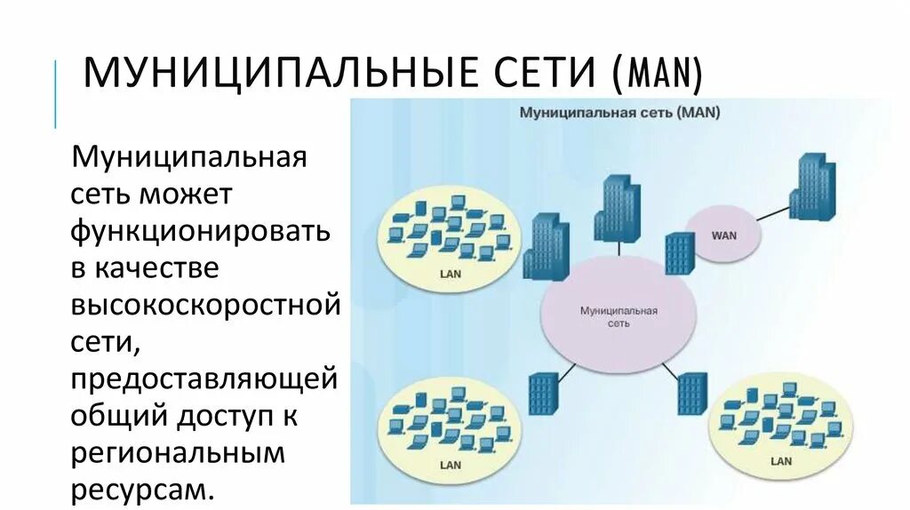 Сетевой мкоу. Муниципальные сети. Типы сетей. Man сеть. Принципы организации сетей.