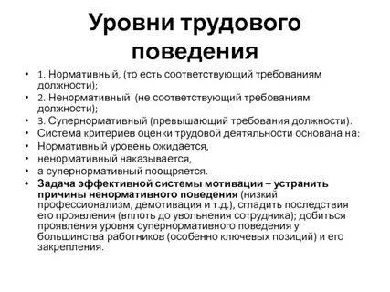 Функции трудового поведения