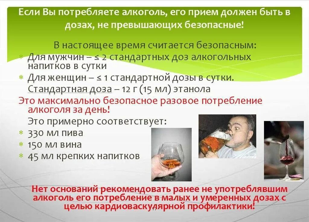 Потребление алкогольных напитков