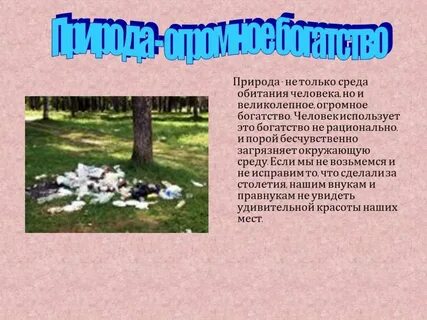 Заметка на тему человек и природа