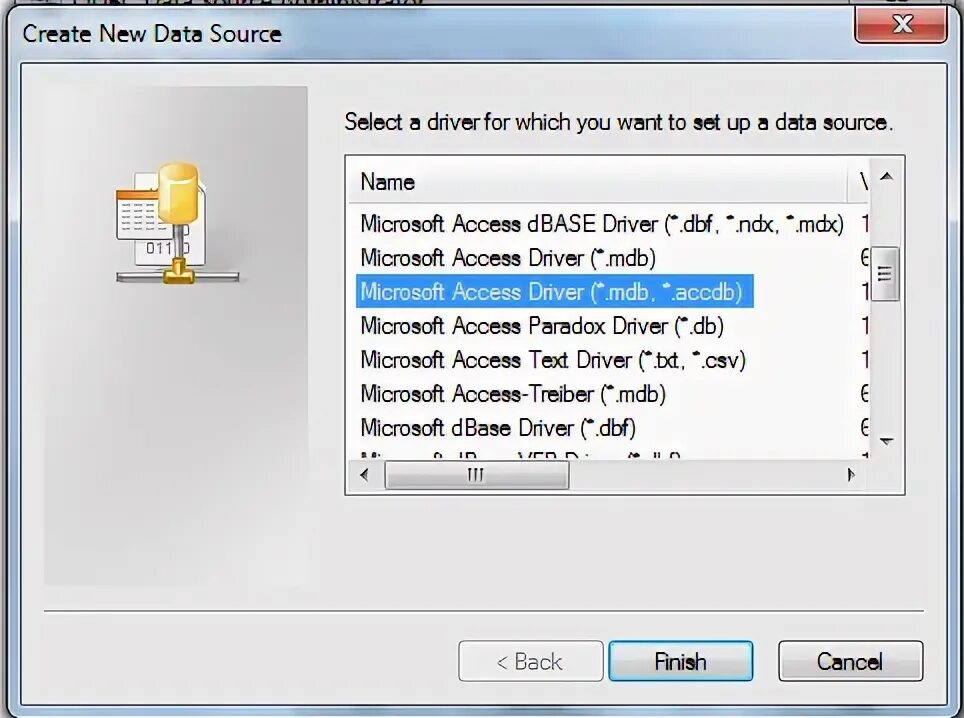 Драйвер odbc microsoft access. Odbc драйвер.