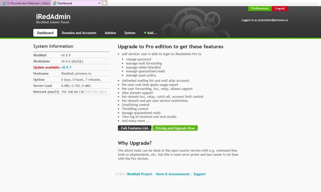 IREDMAIL web Интерфейс. IREDMAIL Pro. Postfix web Интерфейс. IREDMAIL картинка. Site list ru