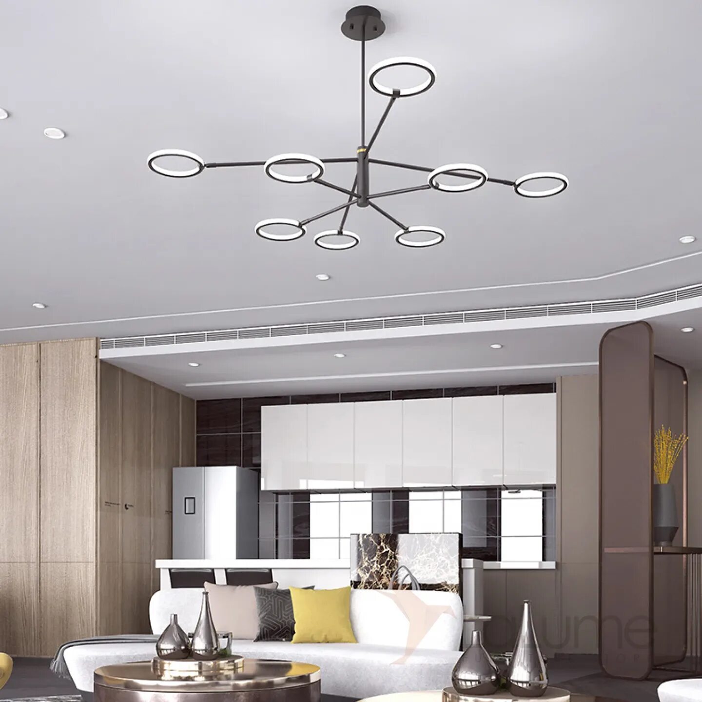 Nordic Style Magic Bean Chandelier Small Clear Transparent Glass Bubble Ball Cha