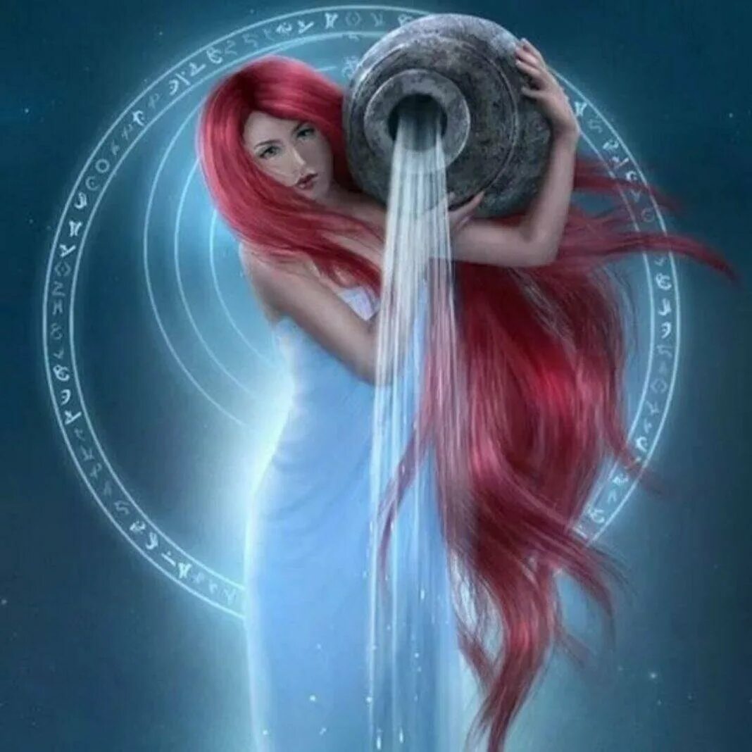 Водолейка. Водолей рисунок. Девушка водолей. Знаки зодиака. Водолейка.